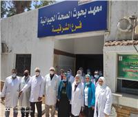 فريق من معهد بحوث الصحة الحيوانية يزور المعمل البيطرى بمحافظة الشرقية