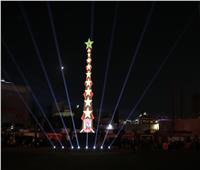 صور| كواليس إقامة برج احتفال الأهلي بالنجمة العاشرة بتقنية 3D  