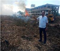 «البيئة» ترصد حريق في مخلفات زراعية بالبحيرة