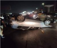 حادث تصادم بين سيارتين ملاكي أعلى محور 26 يوليو