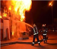 الحماية المدنية تسيطر على حريق بـ«مخزن خردة» في المنيا 