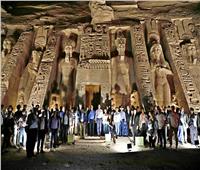 سفراء ٣٠ دولة وعائلاتهم في مصر يزورون معبد أبوسمبل بأسوان