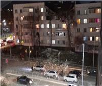 انفجار قوى بأحد المبانى السكنية فى روسيا | فيديو