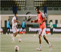 لاعبو الزمالك يتفقدون أرضية ملعب برج العرب قبل مواجهة الطلائع