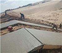 حماية المنشآت الحيوية والمزارع بالحسنة ونخل بوسط سيناء من السيول 