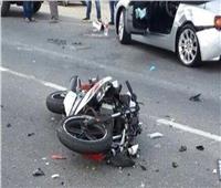 إصابة سائق في تصادم دراجة نارية وسيارة في القليوبية