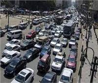 كثافات مرورية بشوارع ومحاور محافظة الجيزة