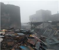 الحماية المدنية تسيطر على حريق بمخزن خردة في الغربية | صور