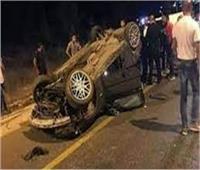 مصرع وإصابة 4 شباب في حادث انقلاب سيارة ملاكي ببني سويف