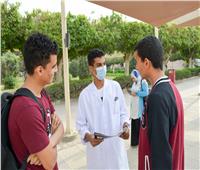 كلية الصيدلة بجامعة حلوان تنظم حملة للتوعية بتطعيم كورونا