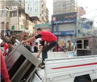 حملات مكثفة من شرطة المرافق لإزالة الإشغالات بأحياء الإسكندرية
