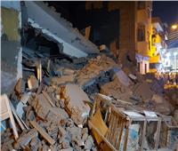 صور| انهيار منزل مكون من 4 طوابق دون خسائر بشرية بأسيوط 
