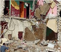 ننشر الصور الأولى لانهيار عقار سكني في بني سويف