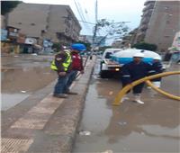 رئيس مياه الشرب بالمنيا يتابع أعمال رفع تجمعات الأمطار 