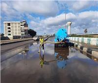 استمرار شفط مياه الأمطار من شوارع وميادين الشرقية 