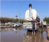 إزالة آثار الأمطار بمدينة الغردقة