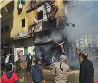 صور| حريق يلتهم محتويات محل أحذية بكفر الشيخ 