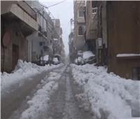 عاصفة ثلجية شديدة تعوق حركة الحياة في لبنان| فيديو