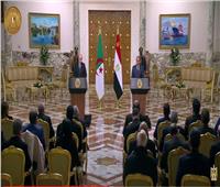الأزمة الليبية والقضية الفلسطينية تتصدران مباحثات السيسي والرئيس الجزائري
