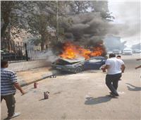 إخماد حريق نشب في سيارة ملاكي بشارع الهرم 