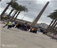 ساحة الشهداء تشهد إقبالا كبيرا من مواطني بورسعيد وزائريها 