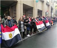 خاص| ننشر مظاهر احتفال المصريين في بروكسيل بزيارة الرئيس السيسي | فيديو