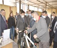 وزير الرياضة يتابع مستجدات تصنيع الدراجات بمصنع الإنتاج الحربي بقليوب
