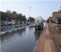 غلق طريق «رأس غارب - الزعفرانة» في الاتجاهين بسبب السيول