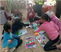 تدريب أطفال أصغر قرية مصرية على الأنشطة اليدوية