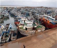 توقف حركة الملاحة البحرية والصيد بـ«ميناء البرلس» 