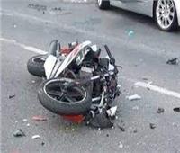 إصابة شخص في حادث تصادم سيارة مع موتوسيكل بالعياط 