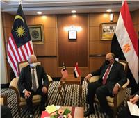 شكري يبحث مع رئيس الوزراء الماليزي العلاقات الثنائية بين البلدين