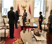 سامح شكري يلتقي الرئيس الإندونيسي حاملا رسالة من الرئيس السيسي 