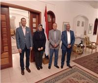 السفير المصري في موريتانيا يستقبل وفد اتحاد الصحفيين العرب 