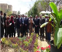 محافظ المنيا ورئيس الجامعة يفتتحان معرض الزهور «تأملات في الربيع»