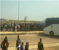 حافلة منتخب مصر تصل ملعب «عبدالله واد» استعداداً لمواجهة السنغال