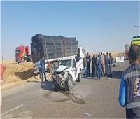 إصابة ١١ فى تصادم سيارتين على الطريق الصحراوى الشرقى بسوهاج