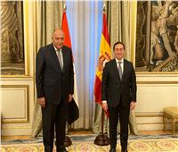 «شكري» يبحث مع وزير الخارجية الإسباني سبل الارتقاء بالتعاون الثنائي
