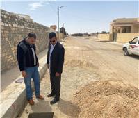 استمرار أعمال تنفيذ مشروعات البنية التحتية بمدينة الضبعة