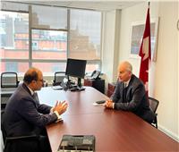 سفير مصر في أوتاوا يلتقي مستشار رئيس وزراء كندا للشئون السياسة والدفاعية  