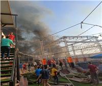 حريق هائل يلتهم مركب سياحي في الدقهلية| صور