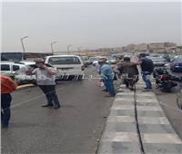 مصرع شخصين في حادث تصادم بمحور «جوزيف تيتو» | صور