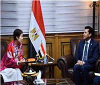 وزير الرياضة يلتقي رئيسة الوفد الكوري بالوادا 