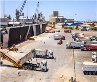  حركة الصادرات والواردات والحاويات والبضائع اليوم بميناء دمياط البحري 