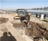 تنفيذ 4 قرارات إزالة تعديات بالردم على نهر النيل بمركز المراغة في سوهاج