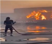 اندلاع حريق بمصنع لإنتاج السجاد في مدينة السادات | صور 