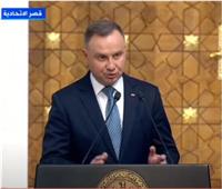 الرئيس البولندي: استئناف حركة الطيران بين القاهرة ووارسو ينشط السياحة 