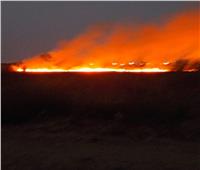 السيطرة على حريق ضخم في قرية هويس سرابيوم بالإسماعيلية 