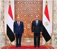 السيسي يستقبل رئيس مجلس القيادة الرئاسي اليمني