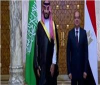 الرئيس السيسي يلتقط صورة تذكارية مع ولي عهد السعودية في قصر الاتحادية